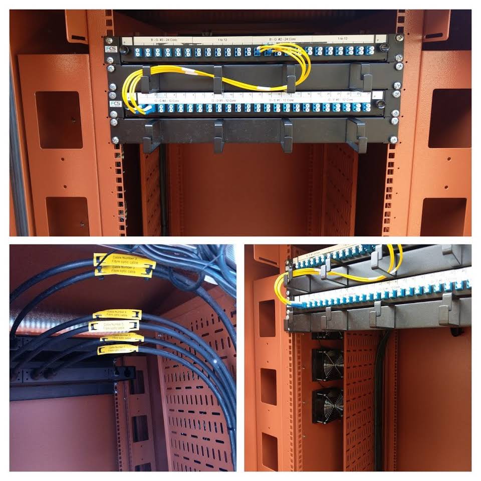 External Fibre optic terminations in Custom Enclosure